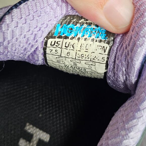 Hoka One One Ahrahi 8 blue and purple running shoes sneakers womens size 7.5 - Picture 8 of 9